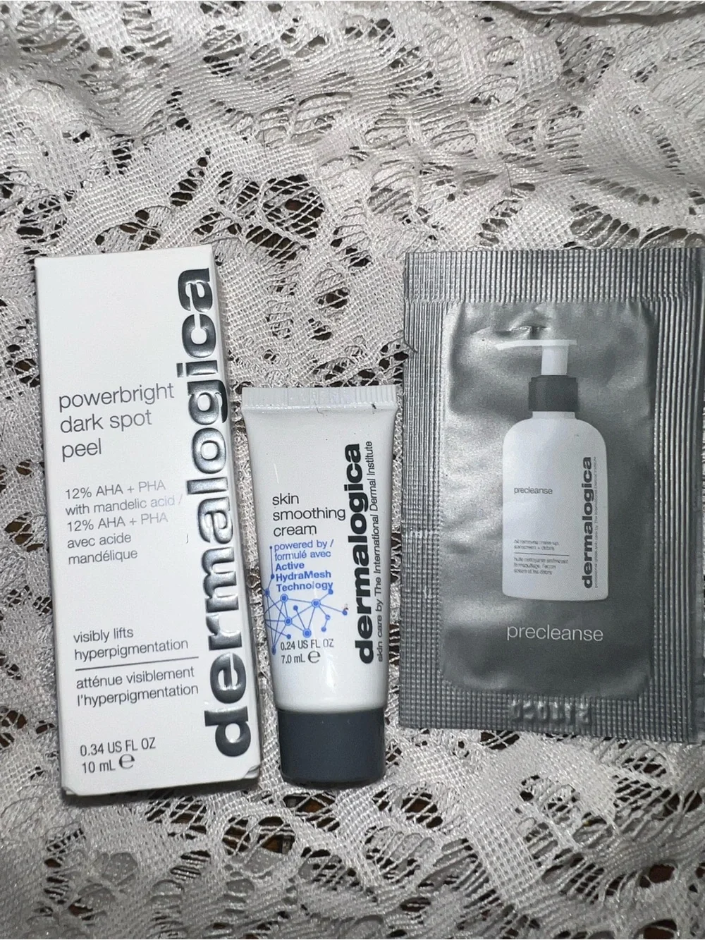 Dermalogica Powerbright Dark Spot Serum, smoothing cream precleanse